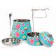 Lunch box inox peinte à la main Shivara turquoise - Bibop et Lula