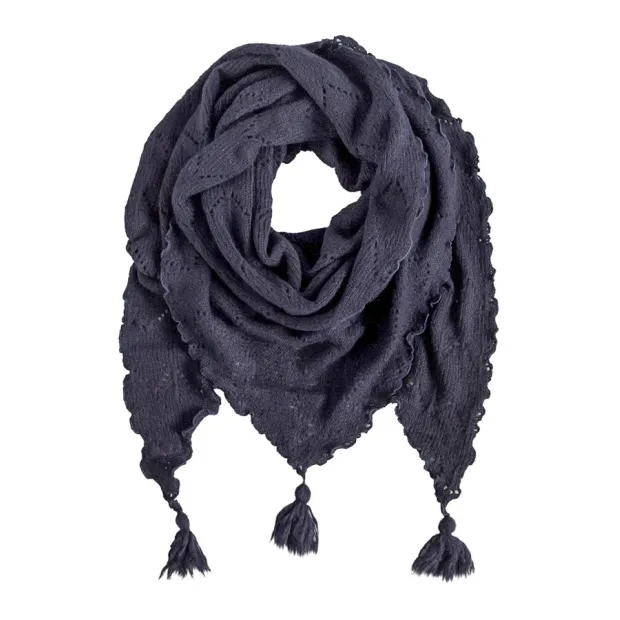 Echarpe triangle laine Gris ardoise