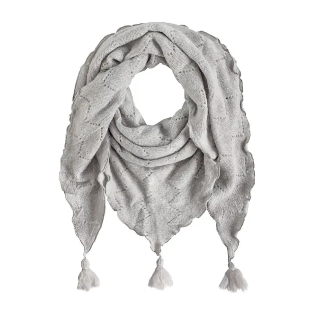 Echarpe triangle laine Gris souris