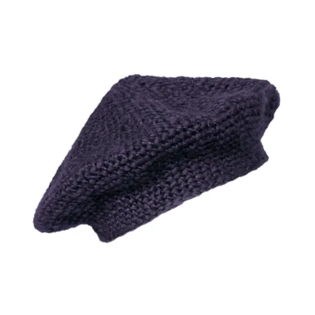 Béret laine bleu marine foncé