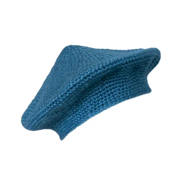 Béret laine Bleu glacier