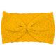 Bandeau headband rétro laine jaune moutarde