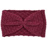 Bandeau headband rétro laine rose framboise - Bibop et Lula