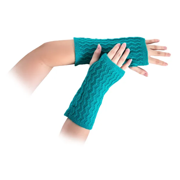 Mitaines laine vert Emeraude