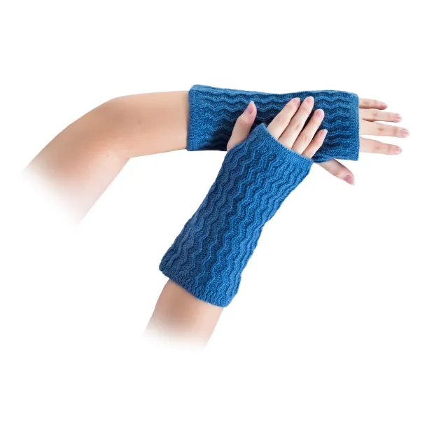 Mitaines laine bleu orage