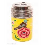 Saupoudreuse inox peinte à la main Pondichery jaune - Bibop et Lula