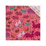 Coton bio Basse-cour corail Odile Bailloeul - Bibop et Lula