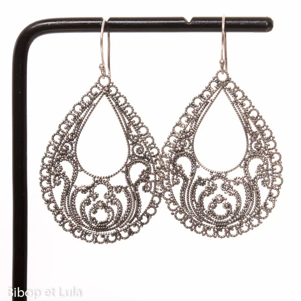 Boucles d'oreilles filigrane argent Emma