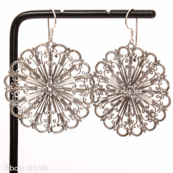 Boucles d'oreilles filigrane argent Jeanne - Bibop et Lula