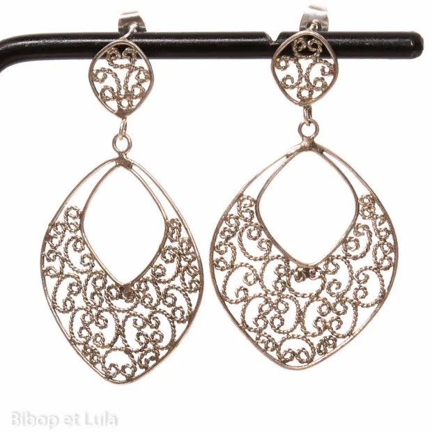 Boucles d'oreilles filigrane argent Rosalie