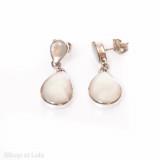 Boucles d'oreilles petites gouttes Nacre - Bibop et Lula