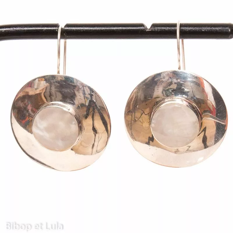 Boucles d'oreilles Soucoupes Nacre - Bibop et Lula