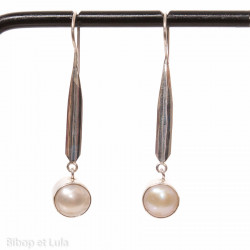 Boucles d'oreilles Pastilles suspendues Nacre - Bibop et Lula