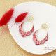 Clous d'oreilles JOSEPHINE "Fleurs Bordeaux" - Bibop et Lula