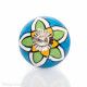 Bouton de meuble céramique bleu azur et vert - Bibop et Lula