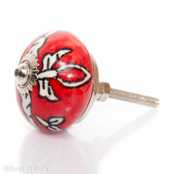 Bouton de meuble céramique Corail - Bibop et Lula