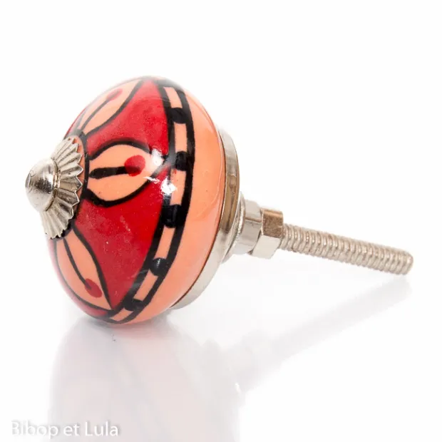 Bouton de meuble céramique Grenat