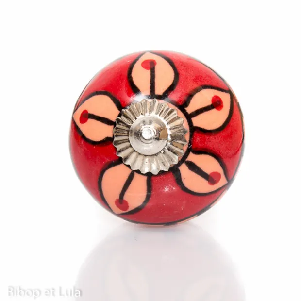 Bouton de meuble céramique Grenat