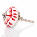 Bouton de meuble céramique Cosmos rouge - Bibop et Lula