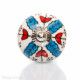 Bouton de meuble céramique bleu et rouge - Bibop et Lula