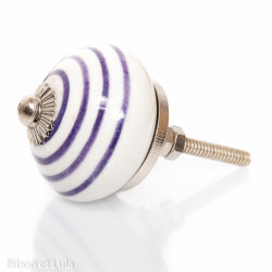 Bouton de meuble céramique Spirale - Bibop et Lula