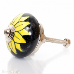 Bouton de meuble céramique Tournesol - Bibop et Lula