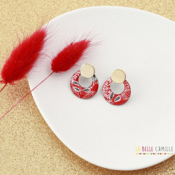 Boucles d'oreilles EDEN "Fleurs Bordeaux" - Bibop et Lula