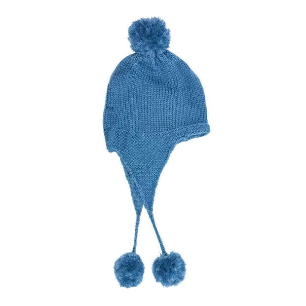 Bonnet péruvien enfant bébé Bleu glacier