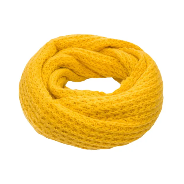 Grand snood laine jaune soleil