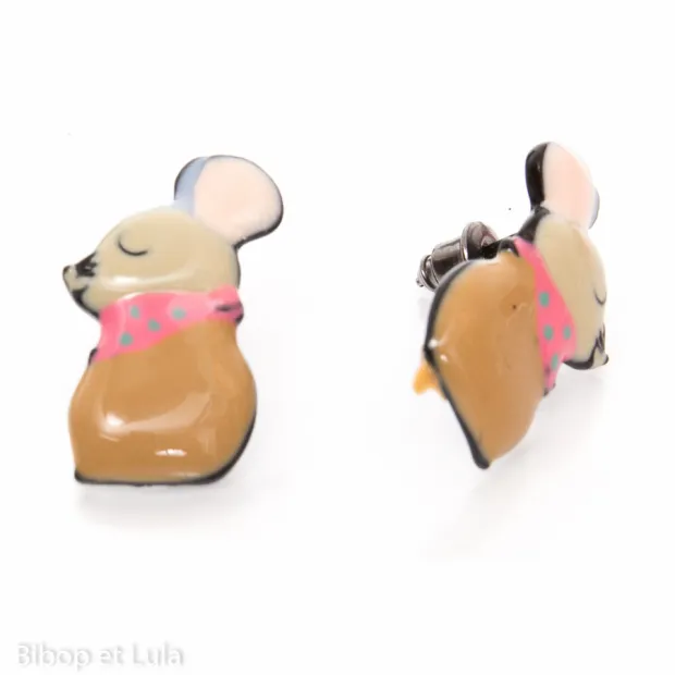 Boucles d'oreilles clous Souris