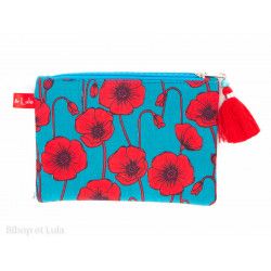Petite pochette Coquelicot rouge - Bibop et Lula