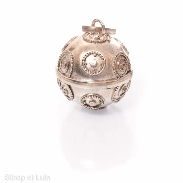 Bola argent Spirales