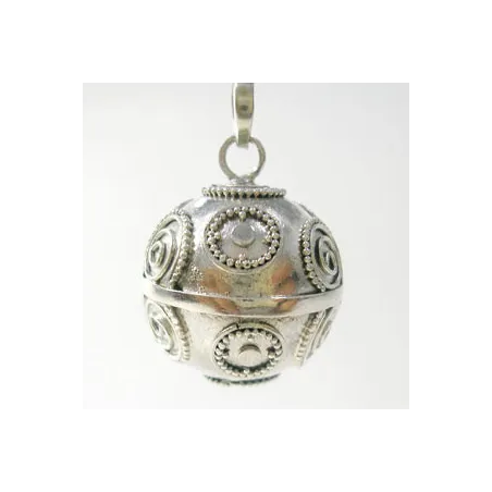 Bola argent Spirales