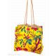 Tote bag toile de jute Yellow birds - Bibop et Lula