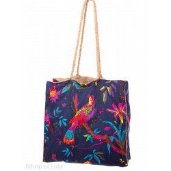 Sac cabas toile de jute Birds - Bibop et Lula
