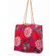 Tote bag toile de jute Pivoine - Bibop et Lula