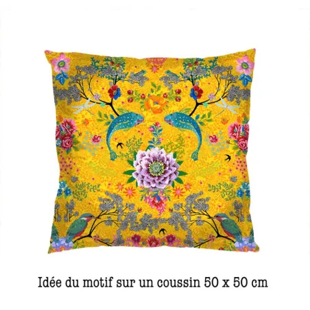 Coupon Velours Mare Enchantée Jaune