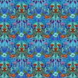 Coton Bio Jardins des Paons bleu - Bibop et Lula