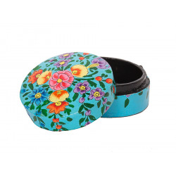 Petite boite peinte à la main Suraya turquoise - Bibop et Lula
