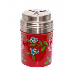 Saupoudreuse inox peinte à la main Edira rouge - Bibop et Lula