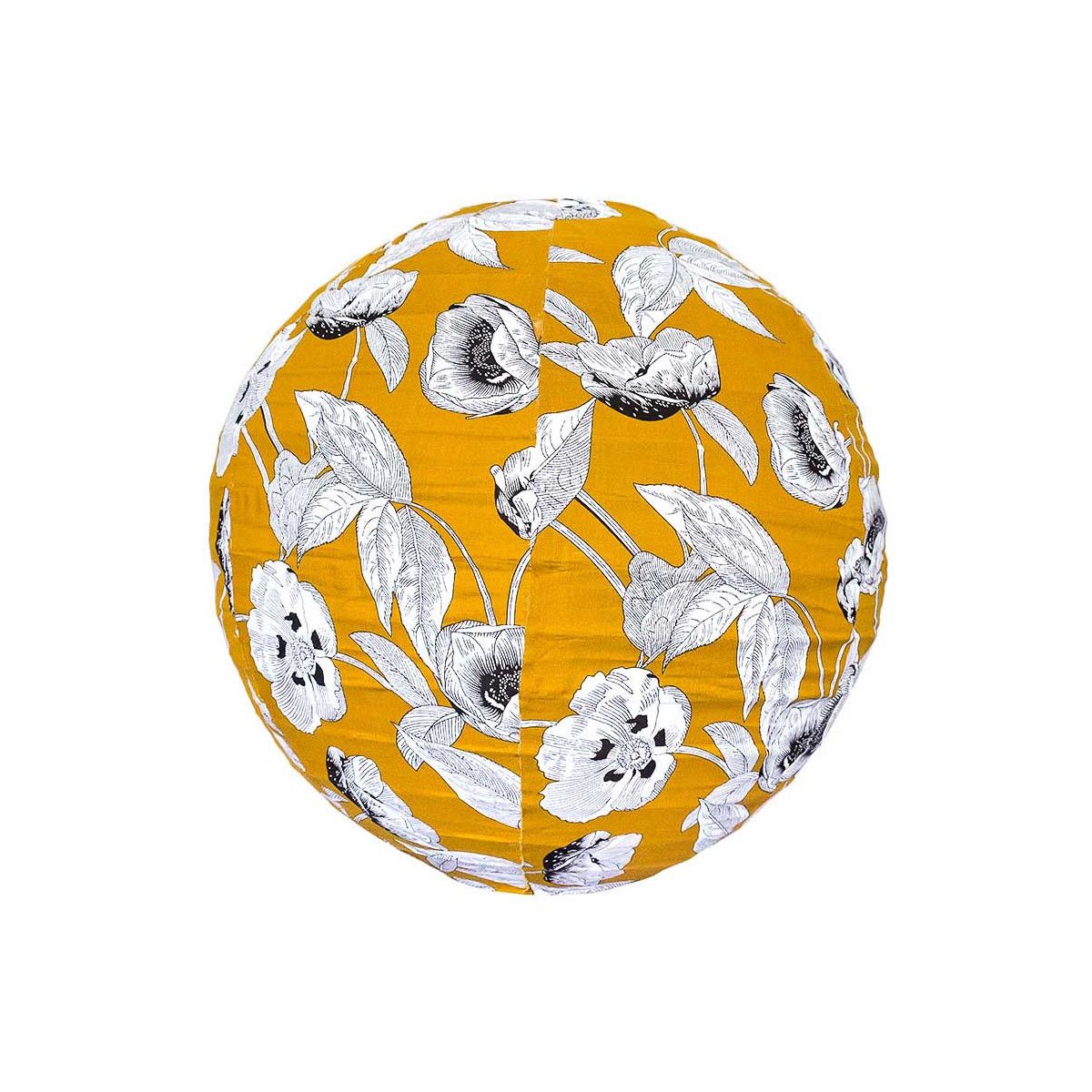 Lampion tissu boule japonaise rond Coco Yellow - Bibop et Lula