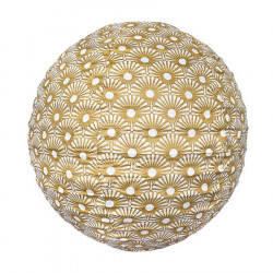 Lampion tissu boule japonaise rond Solas Gold