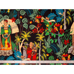 Tissu coton Mexico noir - Bibop et Lula
