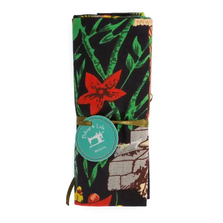 Coupon tissu Mexico noir