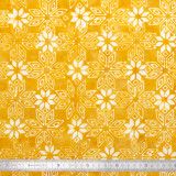 Coupon tissu batik Estrella moutarde - Bibop et Lula