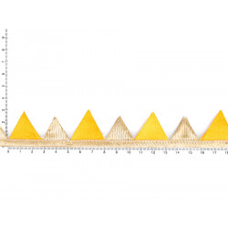 Galon fanions bicolore jaune et or - Bibop et Lula