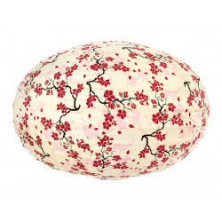 Lampion tissu boule japonaise ovale Sakura - Bibop et Lula