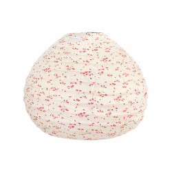 Lampion tissu boule japonaise goutte Dandélion rouge - Bibop et Lula