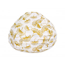 Lampion tissu boule japonaise goutte Ginkgo Or - Bibop et Lula