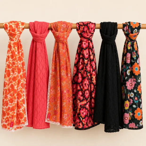 Foulards femme et étoles en coton